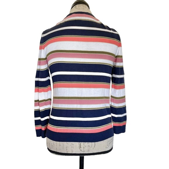 Ann Taylor Womens Cardigan Sweater Size Small Button down Striped Classiccore - Picture 3 of 12